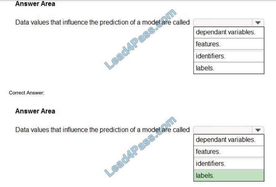 lead4pass ai-900 exam questions q9